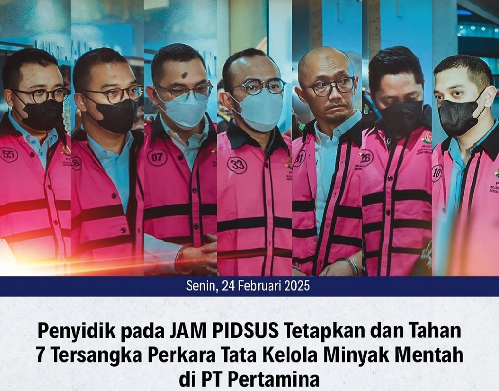 Kejagung Tahan 7 Tersangka Kasus Minyak Mentah Pertamina -dok foto -iG- kejagung.