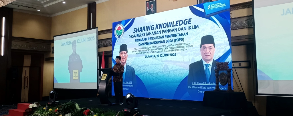 Menteri Desa PDT Yandri Susanto diacara sharing Knowledge ketahanan pangan 