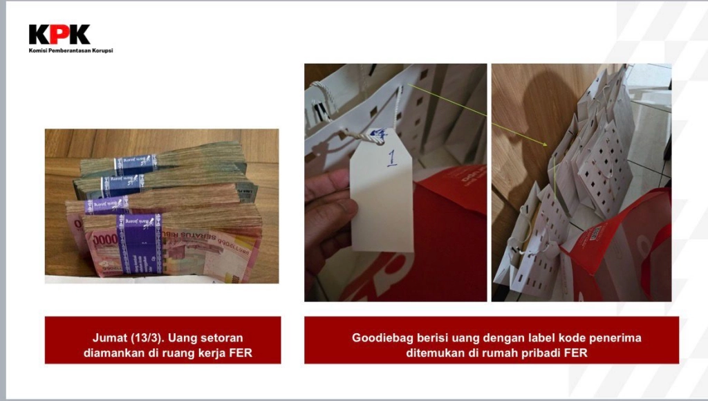 Barang bukti uang tunai pada OTT Bupati Cilacap 